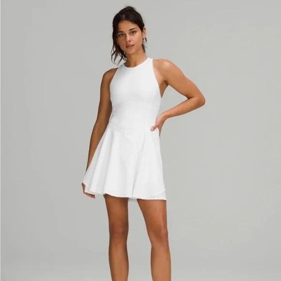 Lululemon Court Crush Dress White sz 12 - Picture 1 of 6